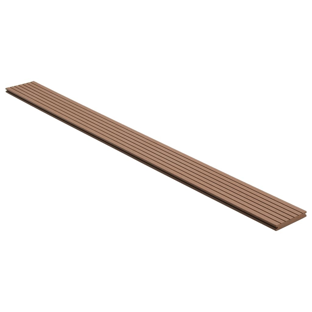 WPC Solid Decking Boards with Accessories 30 m² 4 m Light Brown